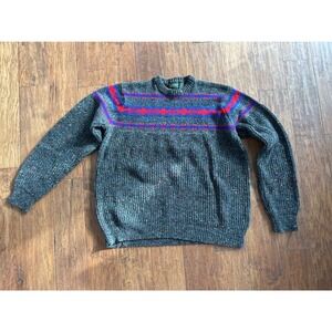 STRATUM Men's 2XLT TALL Y2K Wool Blend Crew Neck‎ Sweater Multi Color Flecks